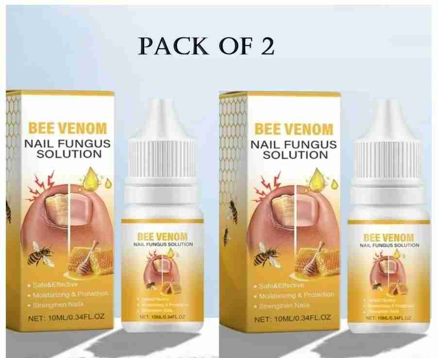 BeeVenom Nail Fungus Solution 10ml Each (Pack of 2)